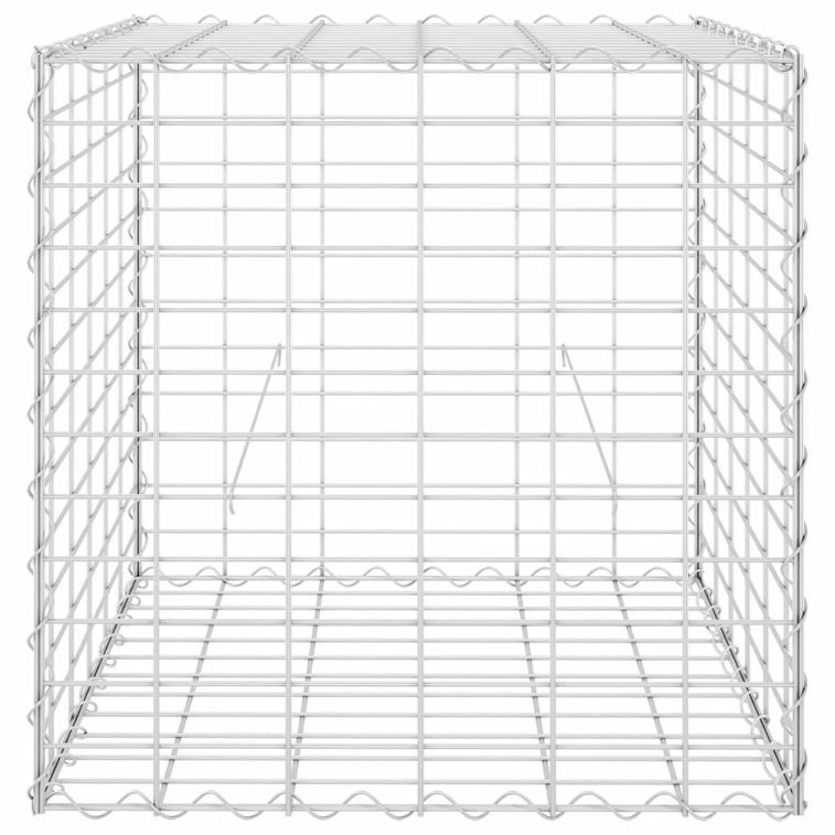 Jardinière cube à gabion Fil d'acier 60x60x60 cm - Photo n°3