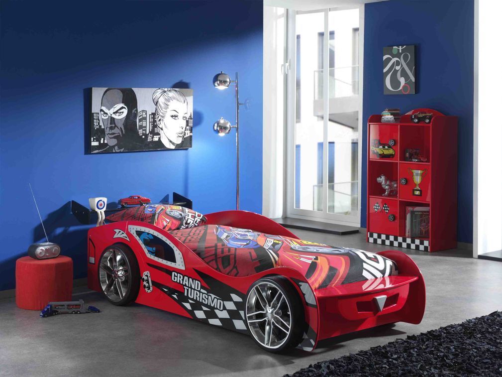 Lit voiture Racing rouge lumineux - Photo n°3