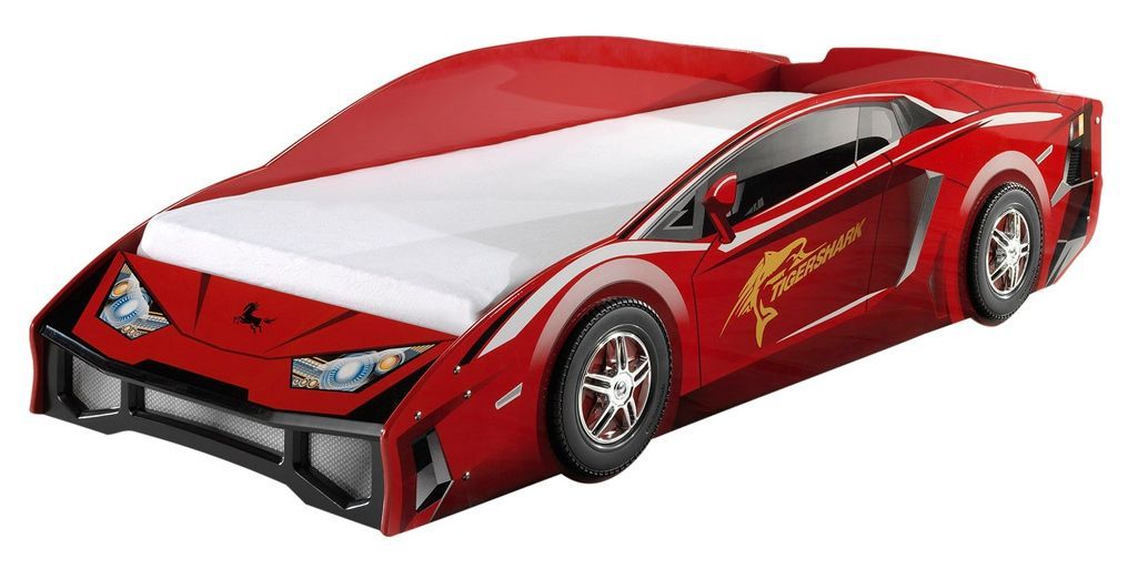 Lit voiture rouge Lamborghini 90x200 cm - Photo n°1
