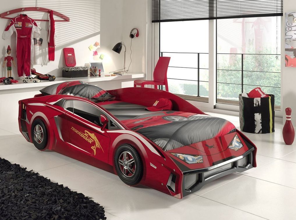 Lit voiture rouge Lamborghini 90x200 cm - Photo n°3