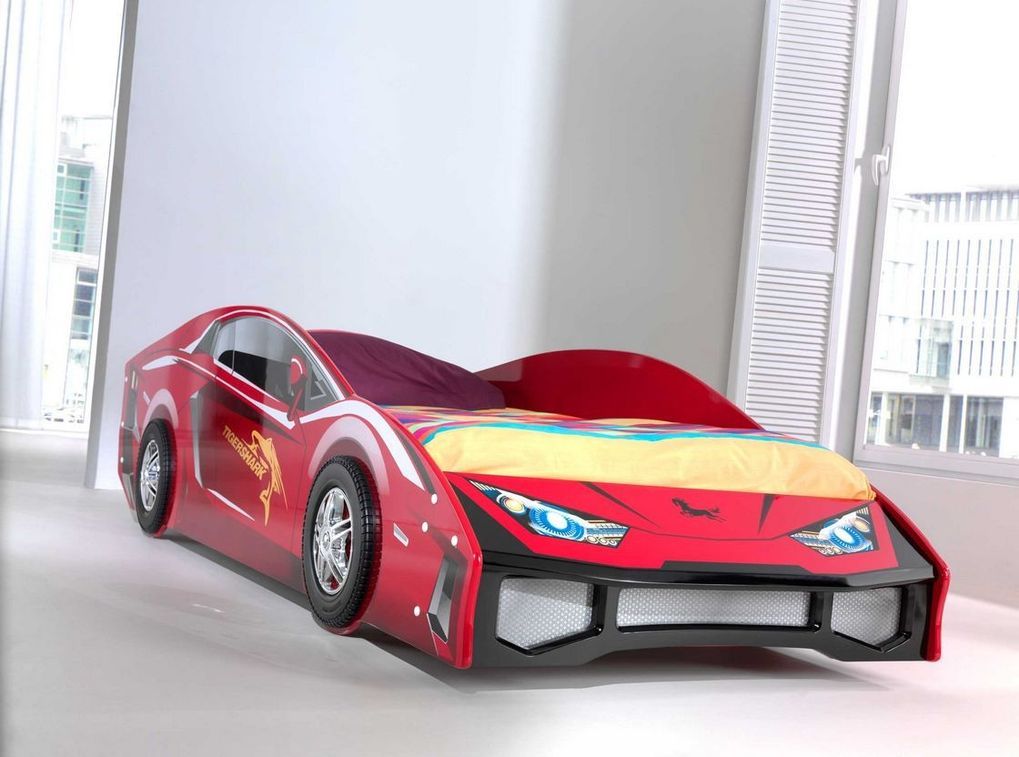Lit voiture rouge Lamborghini 90x200 cm - Photo n°4