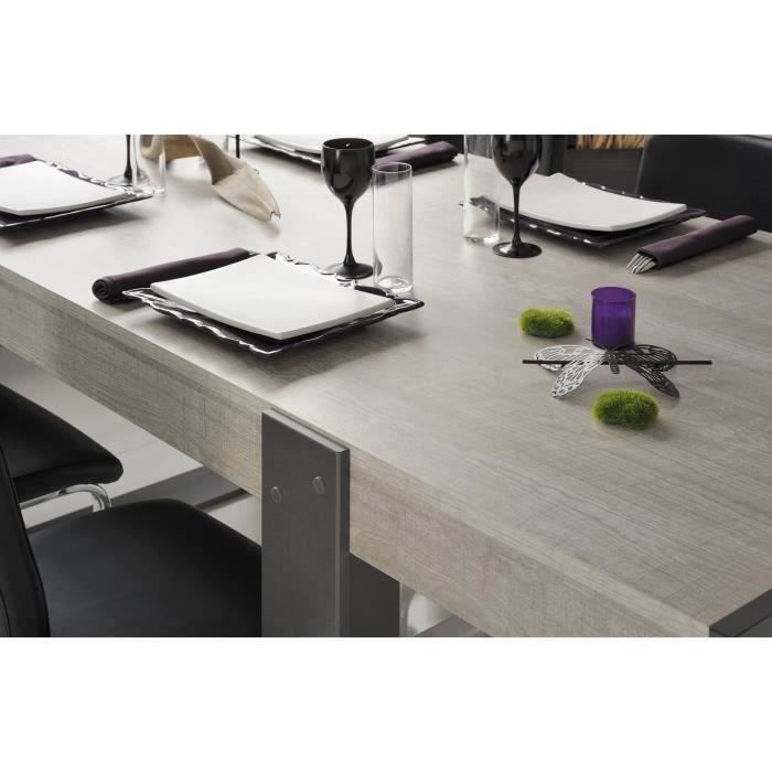 Table a manger de 8 a 10 personnes style contemporain décor bois naturel - L 224 x l 90 cm - Photo n°3