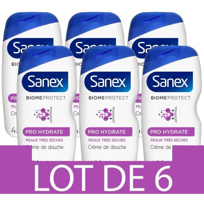 [Lot de 6] SANEX Gels douches Biome Protect Dermo Pro hydrate - 450 ml - Photo n°1