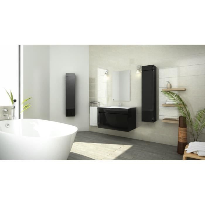 Salle de bain complète simple vasque L 80 cm - Noir verni 2 - Photo n°5