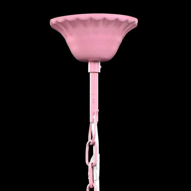 Lustre avec 5 ampoules Crystal rose - Photo n°8