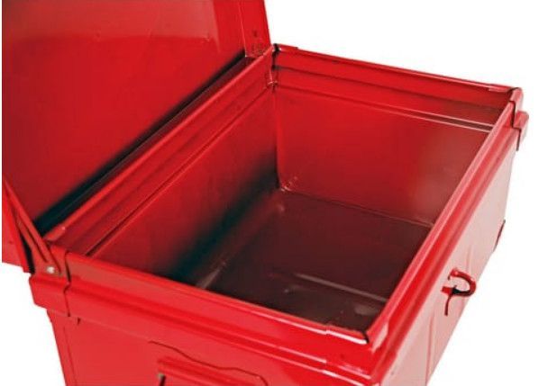 Malle de rangement en métal rouge 175 litres - Conforama