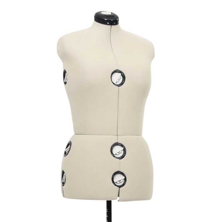 Mannequin de robe ajustable pour femme Crème M Taille 40-46 - Photo n°6