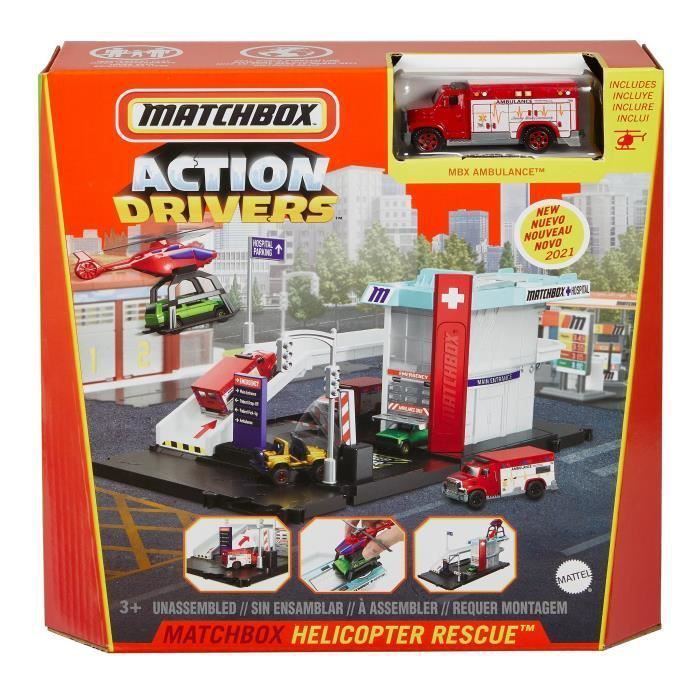 MATCHBOX Playset Helicoptere - Circuit / Petite Voiture - 3 ans et + - Photo n°5