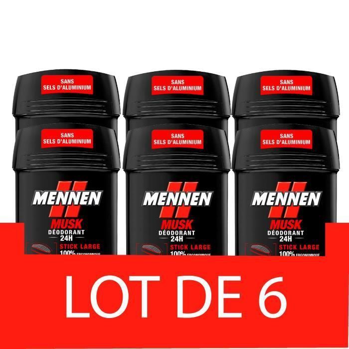 MENNEN Lot de 6 déodorant Stick Musk - Homme - 50 ml - Photo n°1