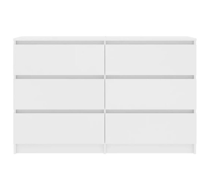 Meuble 6 tiroirs bois blanc Agency 120 cm - Photo n°4