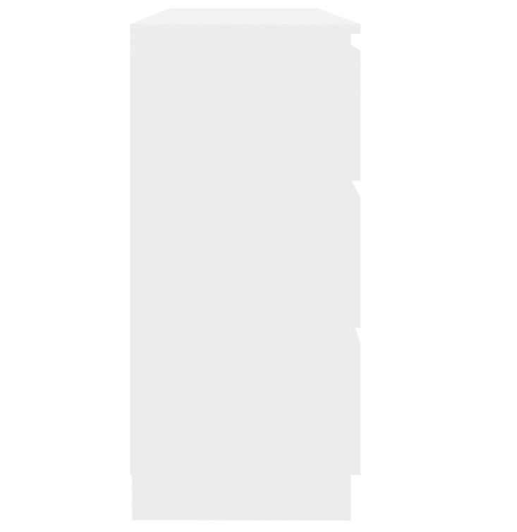 Meuble 6 tiroirs bois blanc brillant Agency 140 cm - Photo n°5