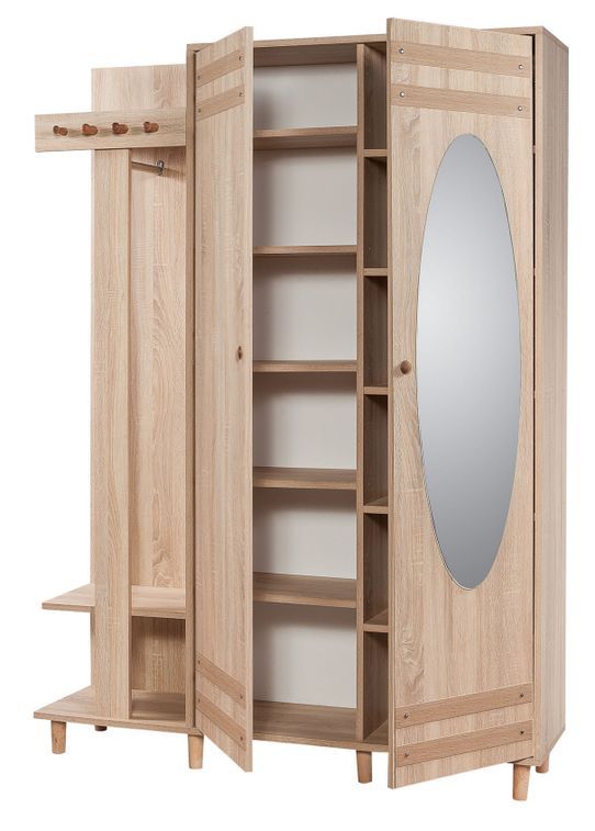 Meuble d’entrée avec armoire et porte manteaux Kiza 200 - Photo n°4