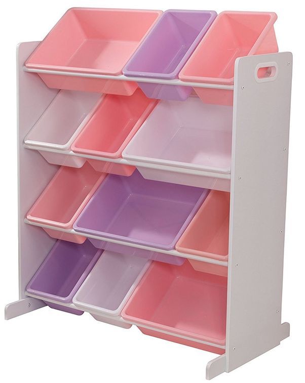 Meuble de rangement 12 casiers couleurs pastels Kidkraft 15450 - Photo n°1