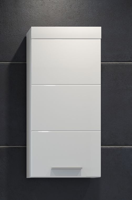 Meubles suspendus de salle de bain 4 pièces blanc brillant Divone 130 cm - Photo n°8