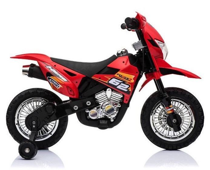 Mini moto cross électrique enfant rouge - Photo n°3