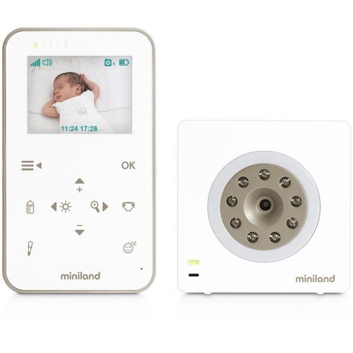 MINILAND - Ecoute-bébé portabilité maximum avec panneau frontal tactile, Digimonitor 2,4 gold - Photo n°1