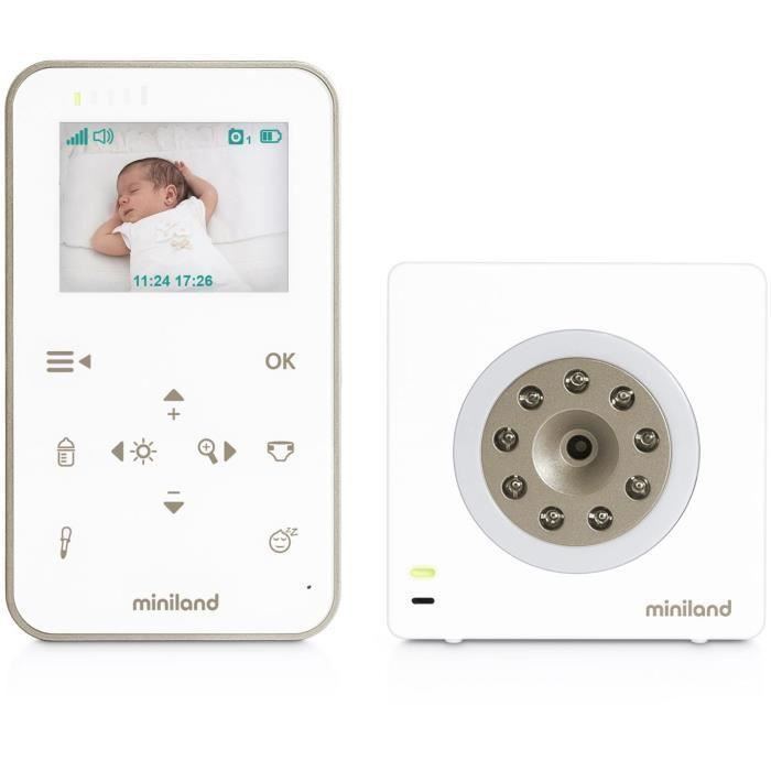 MINILAND - Ecoute-bébé portabilité maximum avec panneau frontal tactile, Digimonitor 2,4 gold - Photo n°5