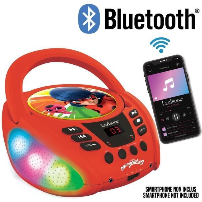 MIRACULOUS - Lecteur CD Bluetooth - Lumineux - Photo n°4