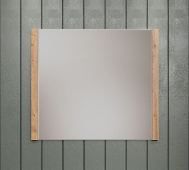 Miroir avec bords en bois MDF clair Maria - Photo n°3
