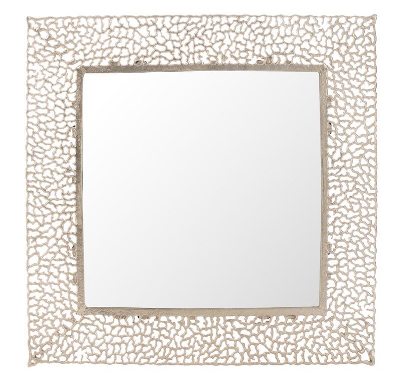 Miroir champagne motif corail métal Guizmo L 76 cm - Photo n°1