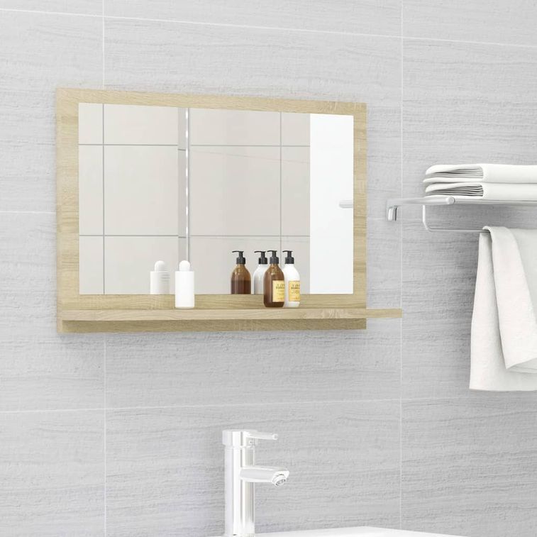 Miroir de salle de bain Chêne sonoma 60x10,5x37 cm - Photo n°2