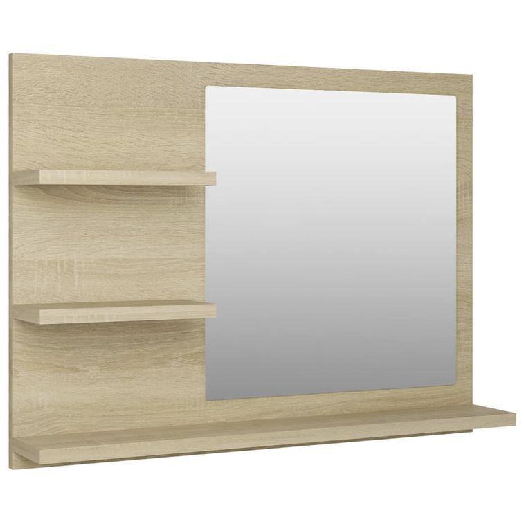 Miroir de salle de bain Chêne sonoma 60x10,5x45 cm - Photo n°3