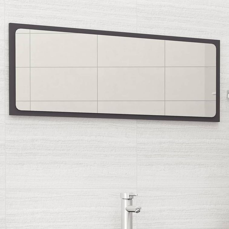 Miroir de salle de bain Gris 100x1,5x37 cm - Photo n°2
