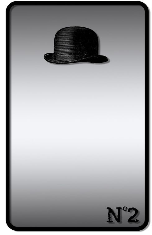 Miroir décoratif chapeau melon 48cm - Photo n°1
