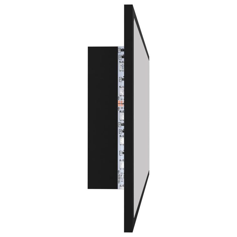 Miroir LED de salle de bain Noir 100x8,5x37 cm - Photo n°8