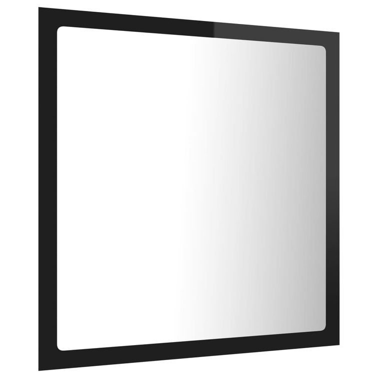 Miroir LED de salle de bain Noir brillant 40x8,5x37cm - Photo n°7
