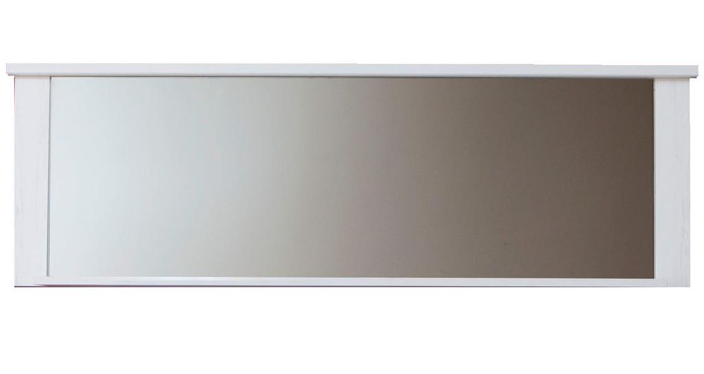 Miroir mural avec étagère mélaminé blanc Aria - Photo n°1