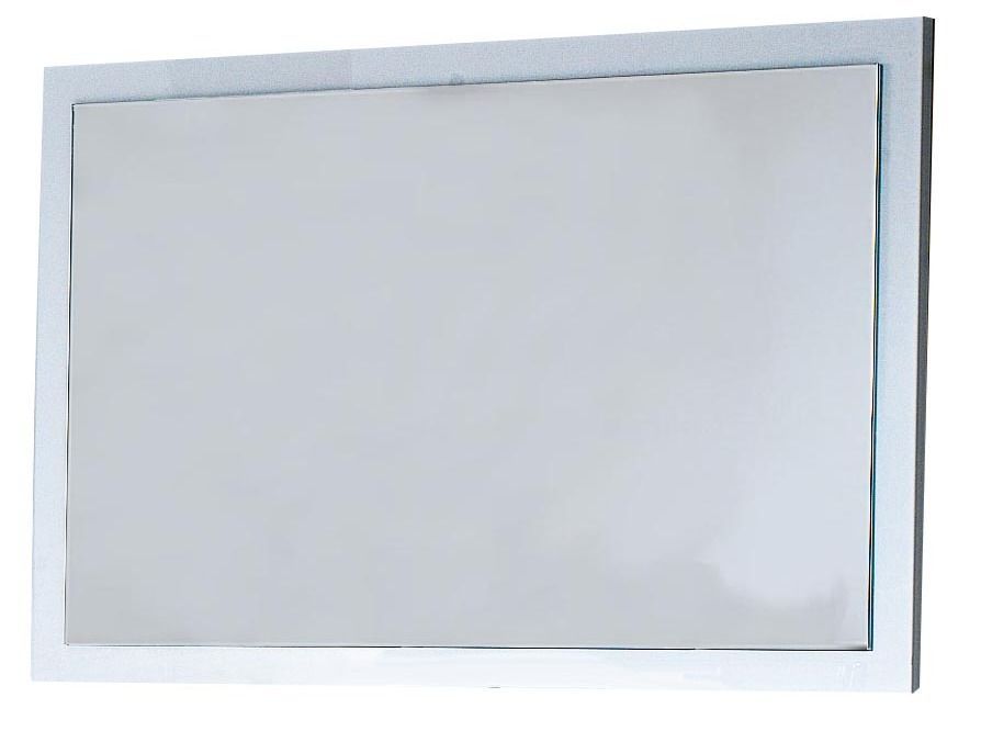 Miroir mural bois blanc laqué Mona 90 cm - Photo n°1
