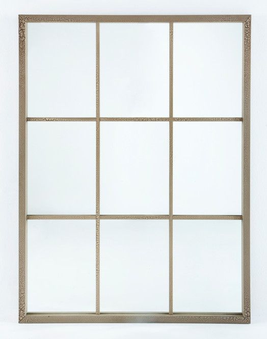 Miroir mural multi-rectangles bois laqué beige Nathi - Photo n°1