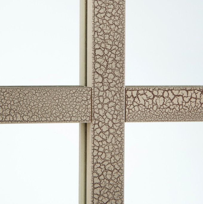 Miroir mural multi-rectangles bois laqué beige Nathi - Photo n°3