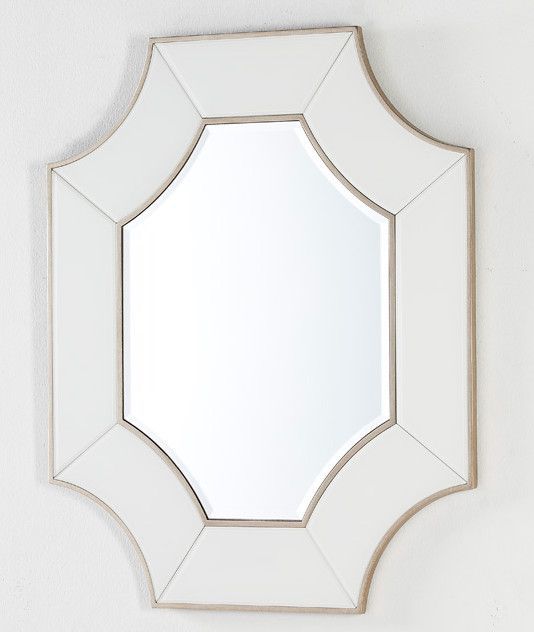 Miroir mural octogonal verre blanc Octy - Photo n°1