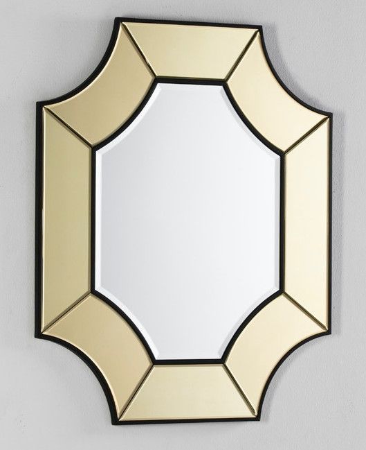 Miroir mural octogonal verre doré Octy - Photo n°1