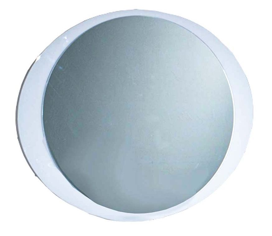 Miroir mural ovale bois laqué blanc Dany 110 cm - Photo n°1