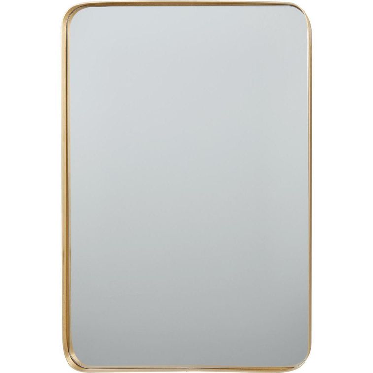 Miroir mural rectangulaire métal doré Nort - Photo n°1