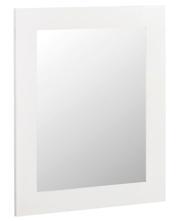 Miroir provençale bois massif de mindi blanc Kirest 90x110 cm - Photo n°1