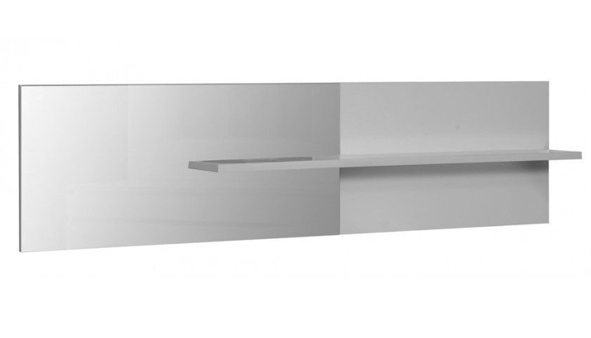 Miroir rectangulaire 1 tablette bois laqué blanc Kela - Photo n°1
