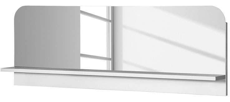 Miroir rectangulaire 1 tablette bois laqué blanc Koyd - Photo n°1