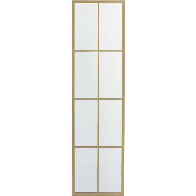 Miroir rectangulaire métal doré Trofa H 142 cm - Photo n°1