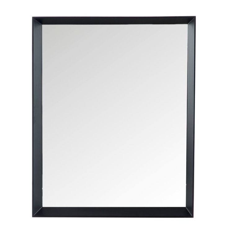 Miroir rectangulaire verre et bois noir Narsh - Lot de 2 - Photo n°1