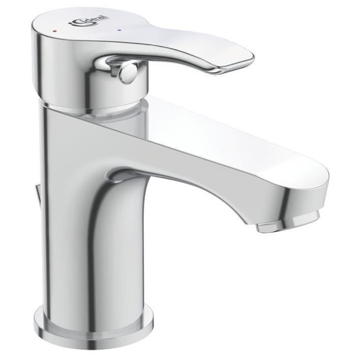 Mitigeur lavabo monocommande avec bonde - OGLIO - Chrome - Ideal Standard - NF - Photo n°1