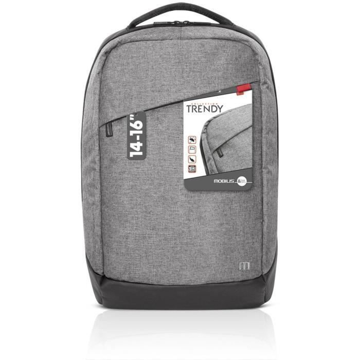 MOBILIS Sac a dos pour ordinateur portable - Trendy Backpack - 14-16'' - Gris - Photo n°6