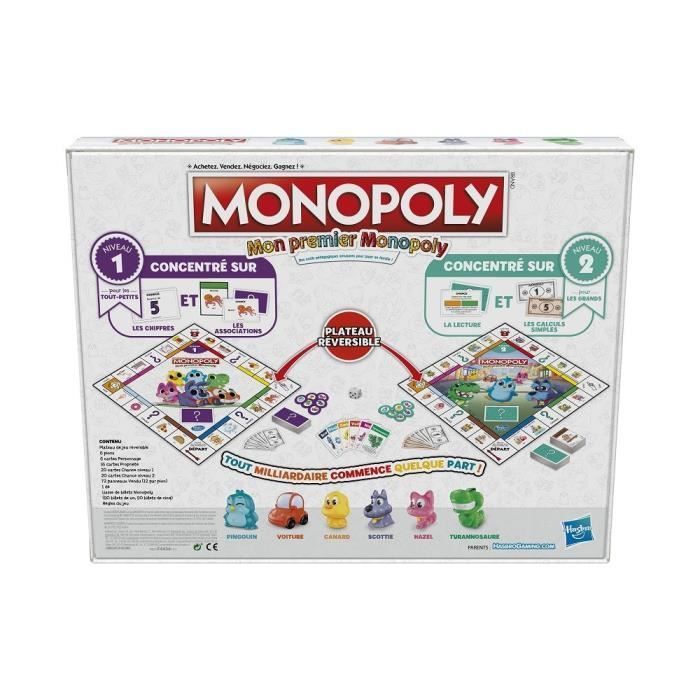 MONOPOLY - Mon Premier Monopoly - Jeu de plateau pour enfants - Jeu de societe des 4 ans - version francaise - Photo n°5