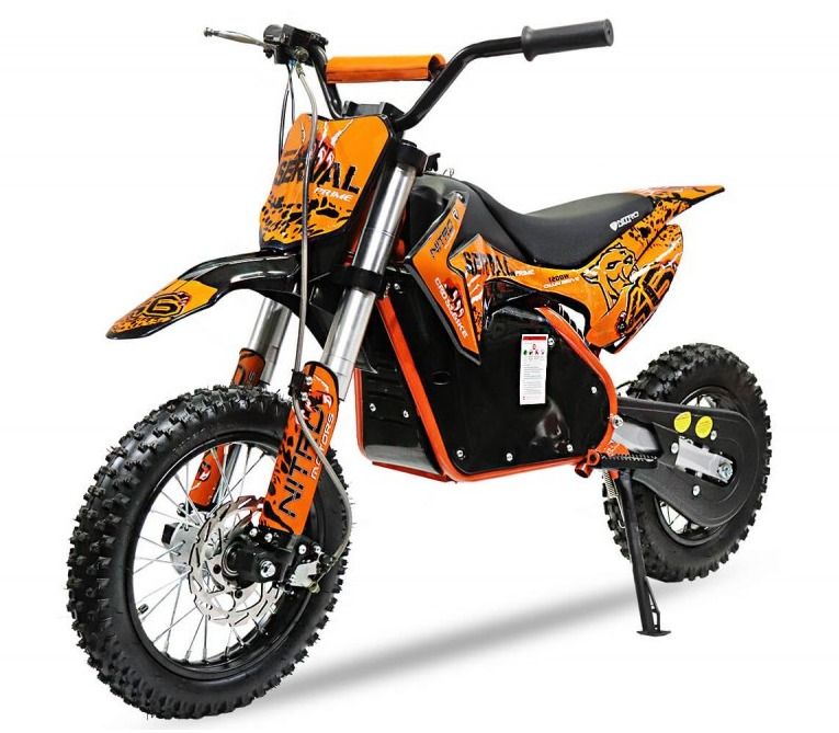 Moto électrique enfant 1000W 36V rouge Tigre 12/10 pouces