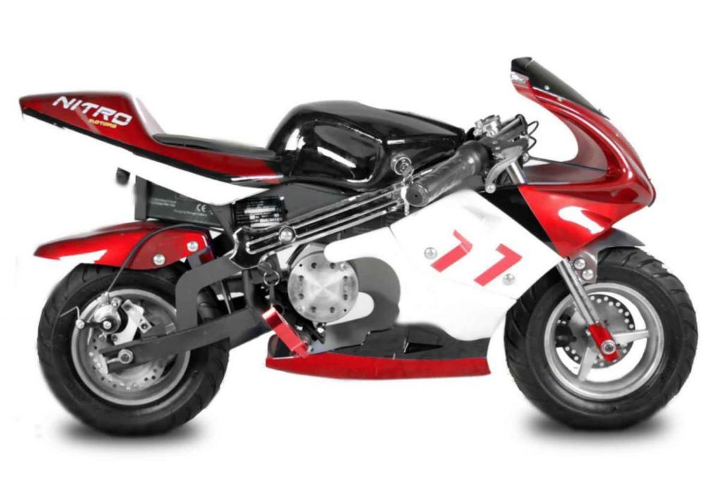 Moto de course électrique 1000W Racing rouge - Photo n°1