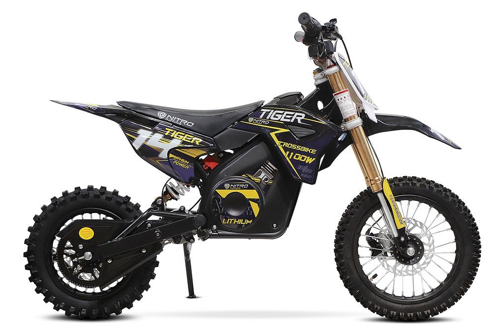 Moto électrique enfant Tiger luxe 1100W Lithium 36V 12/10 vert - Photo n°6