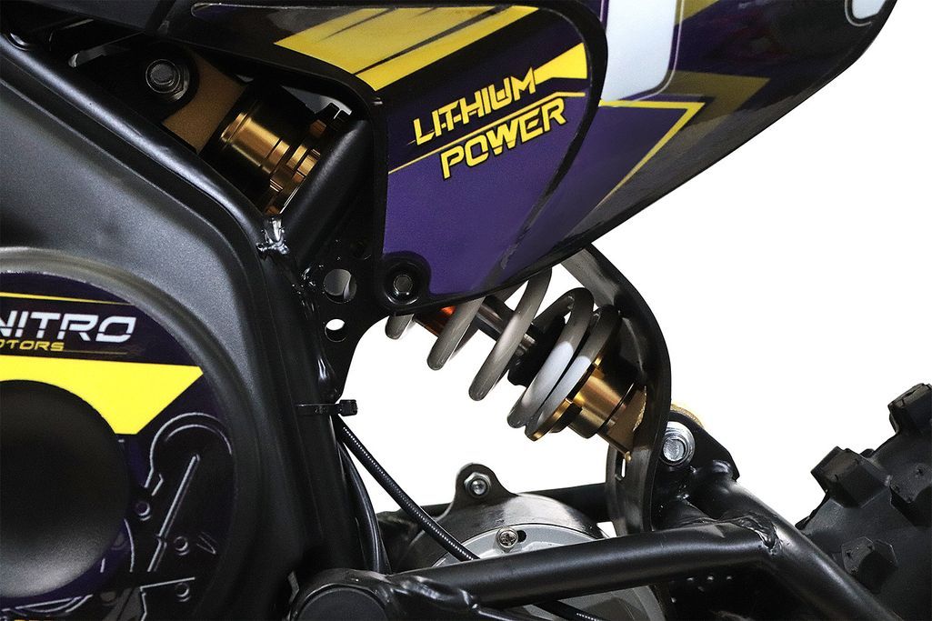 Moto électrique enfant Tiger luxe 1100W Lithium 36V 12/10 vert - Photo n°10